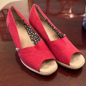 Toms - Espadrille Wedge - Peep Toe